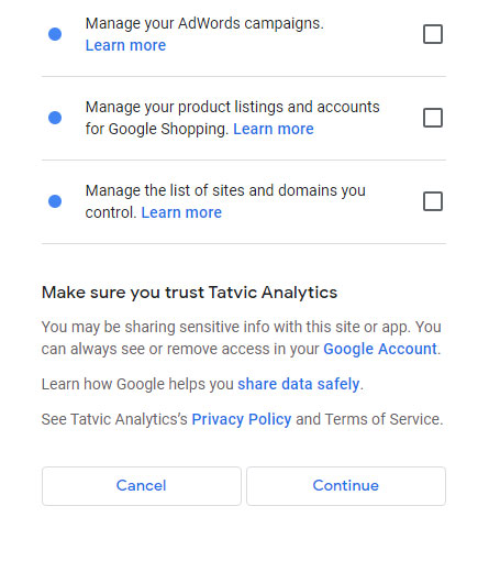 Grant Access to Tatvic