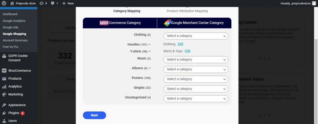 Through WooCommerce Plugin map product listing