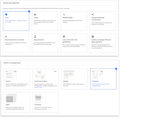 Commerce Plugin showing Campaign objective & type of campaign