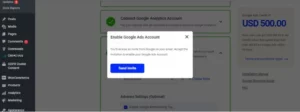 Enable Google Ads account