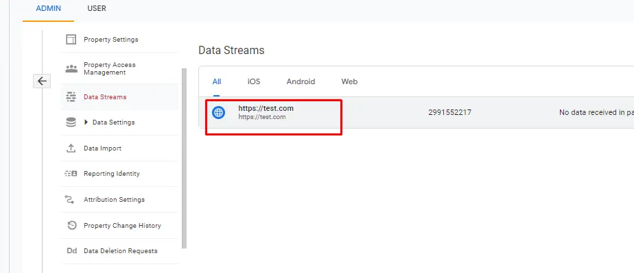 GA4 Data streams