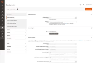 Setting Global Config and Google Analytics In Magento