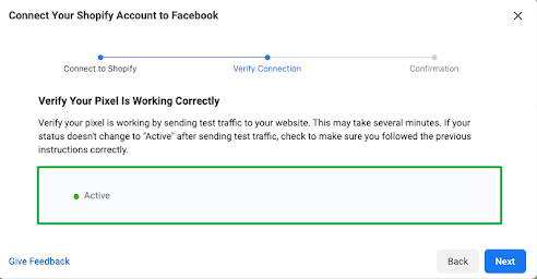 Checking Pixel status on Shopify