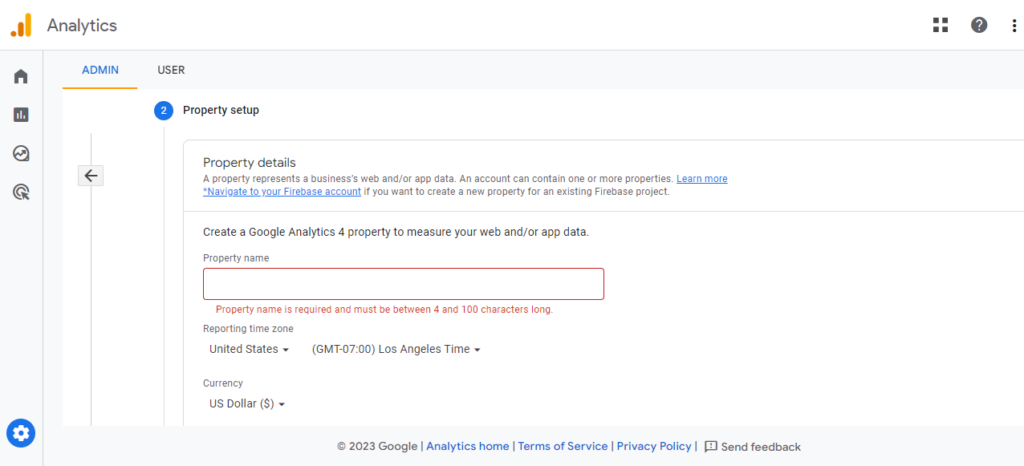 Create a Google Analytics Account