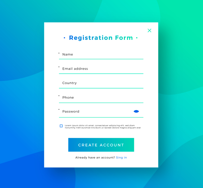 Registration Form - Meta Standard Event