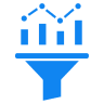 Multi-channel conversion funnel tracking icon