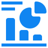 Line chart for analytics insights icon