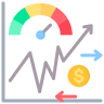 Ecommerce revenue KPI and reporting icon