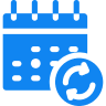 Scheduled automated feed sync icon