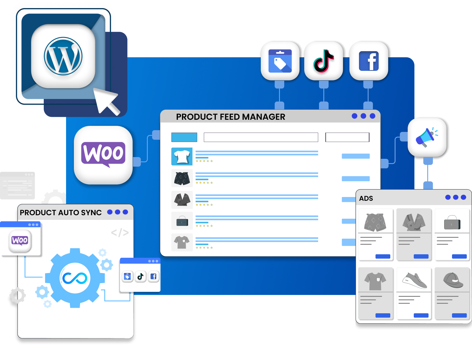 WooCommerce product feed manager plugin homepage banner