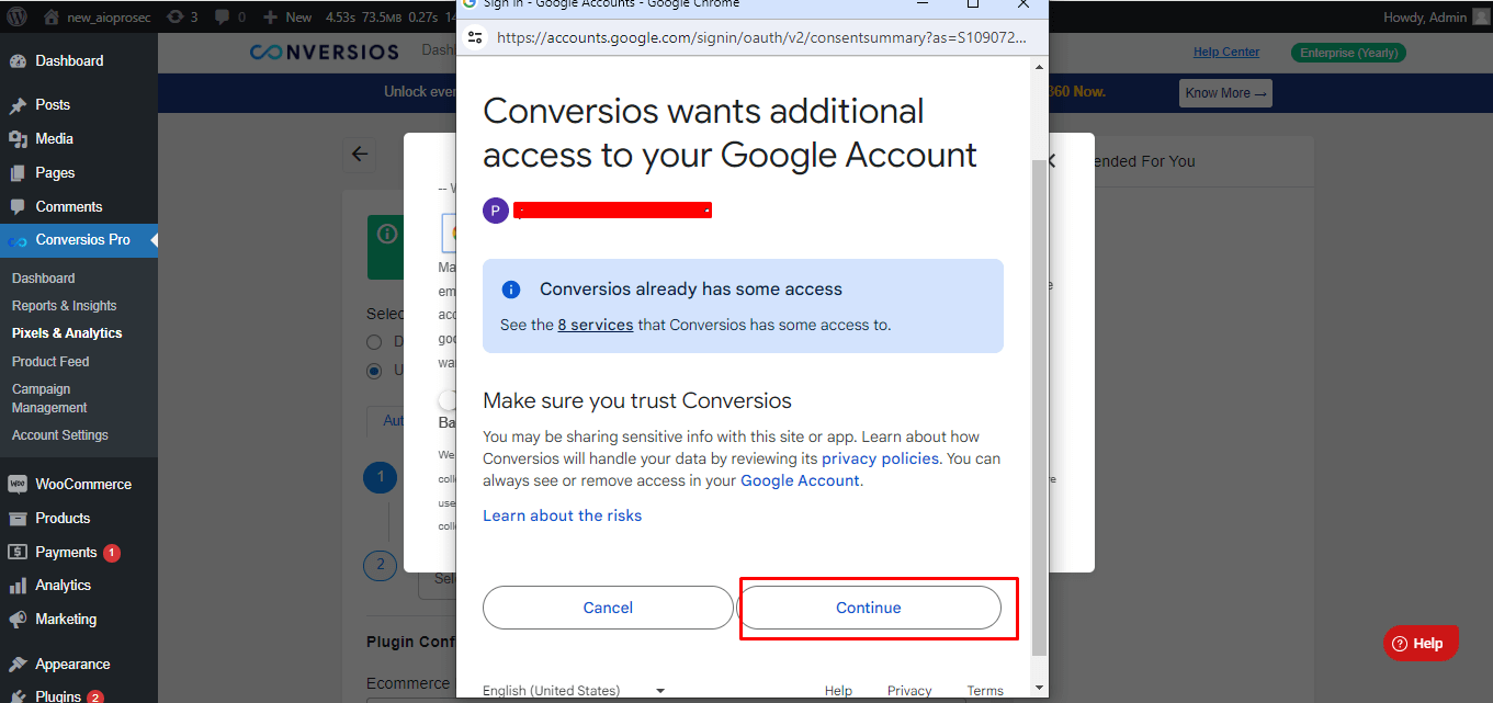 Wants Additional Access
