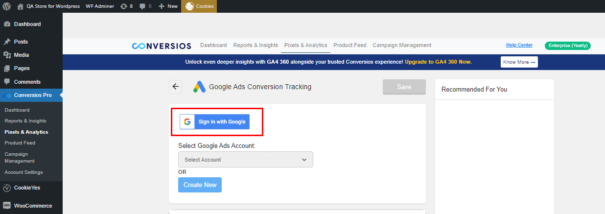 Sign in with Google