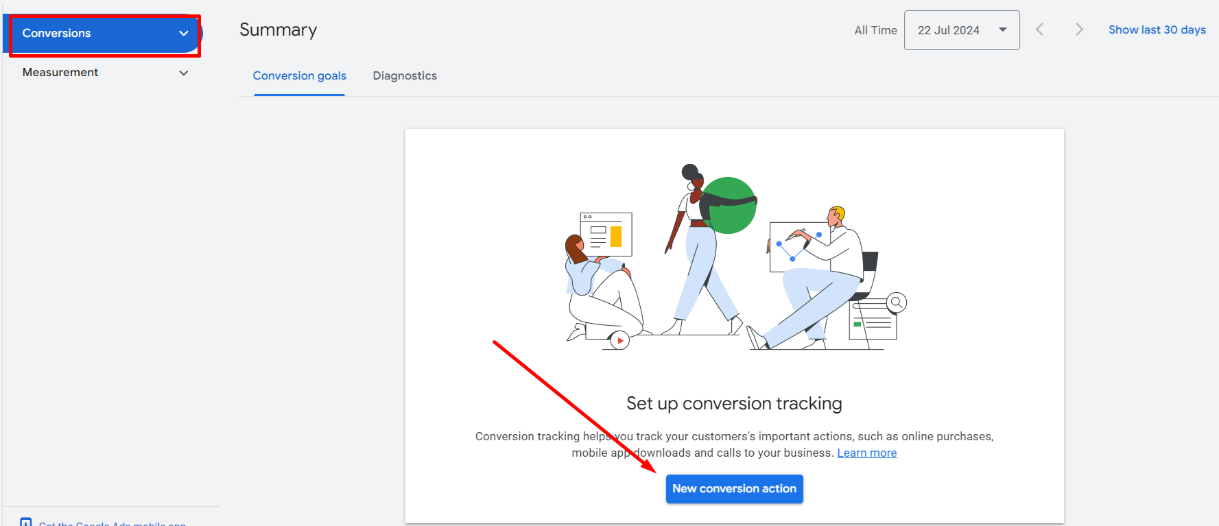 Create a New Conversion in Google Ads