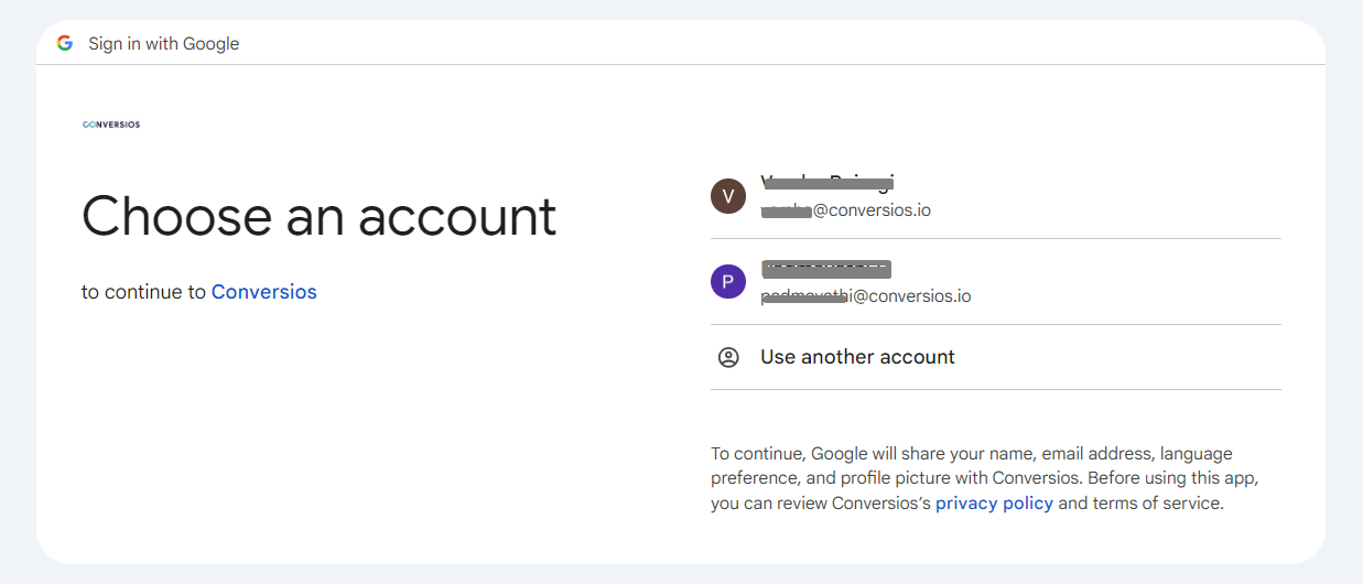 Sign In with Google