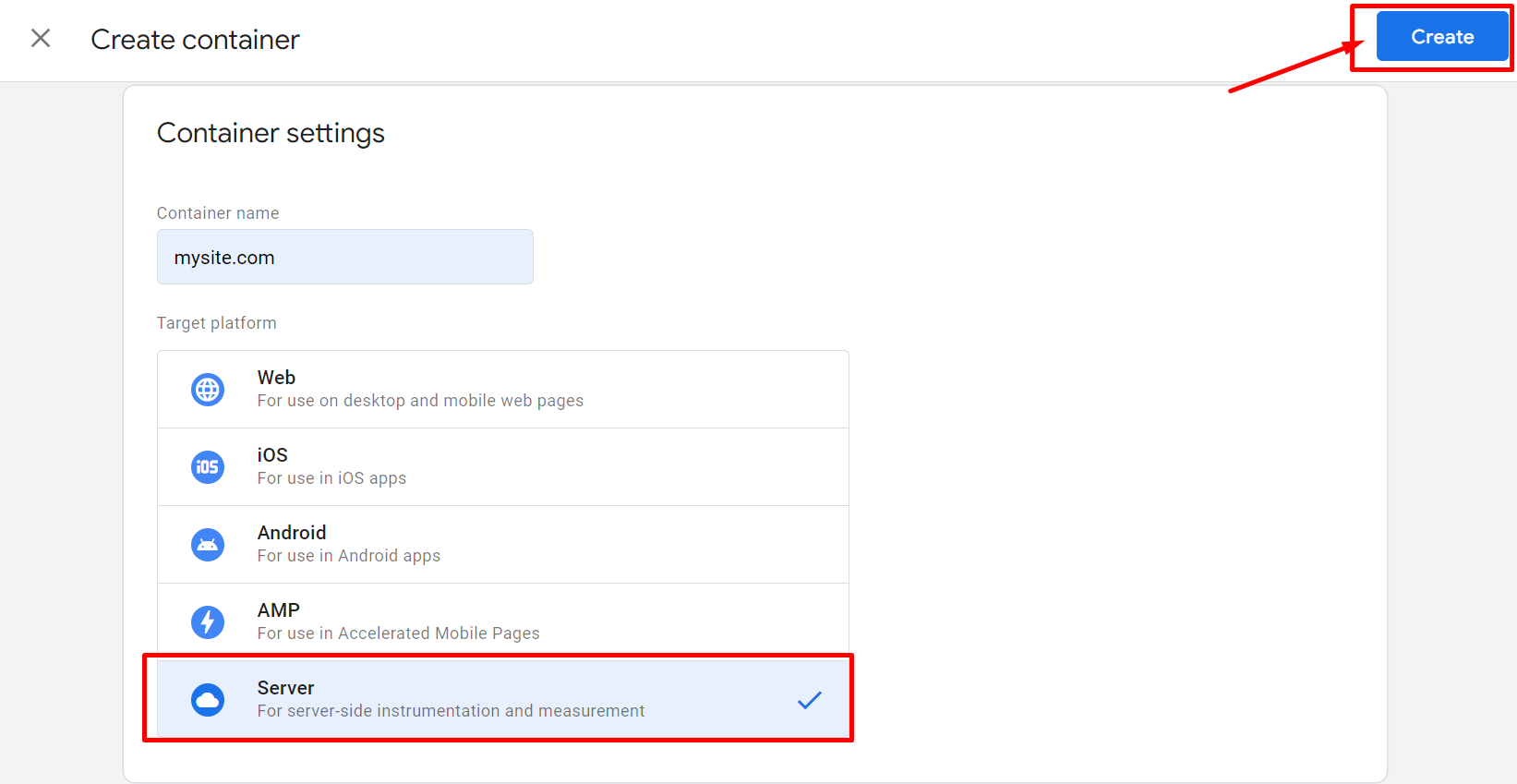 Create Your Server Container in Google Tag Manager