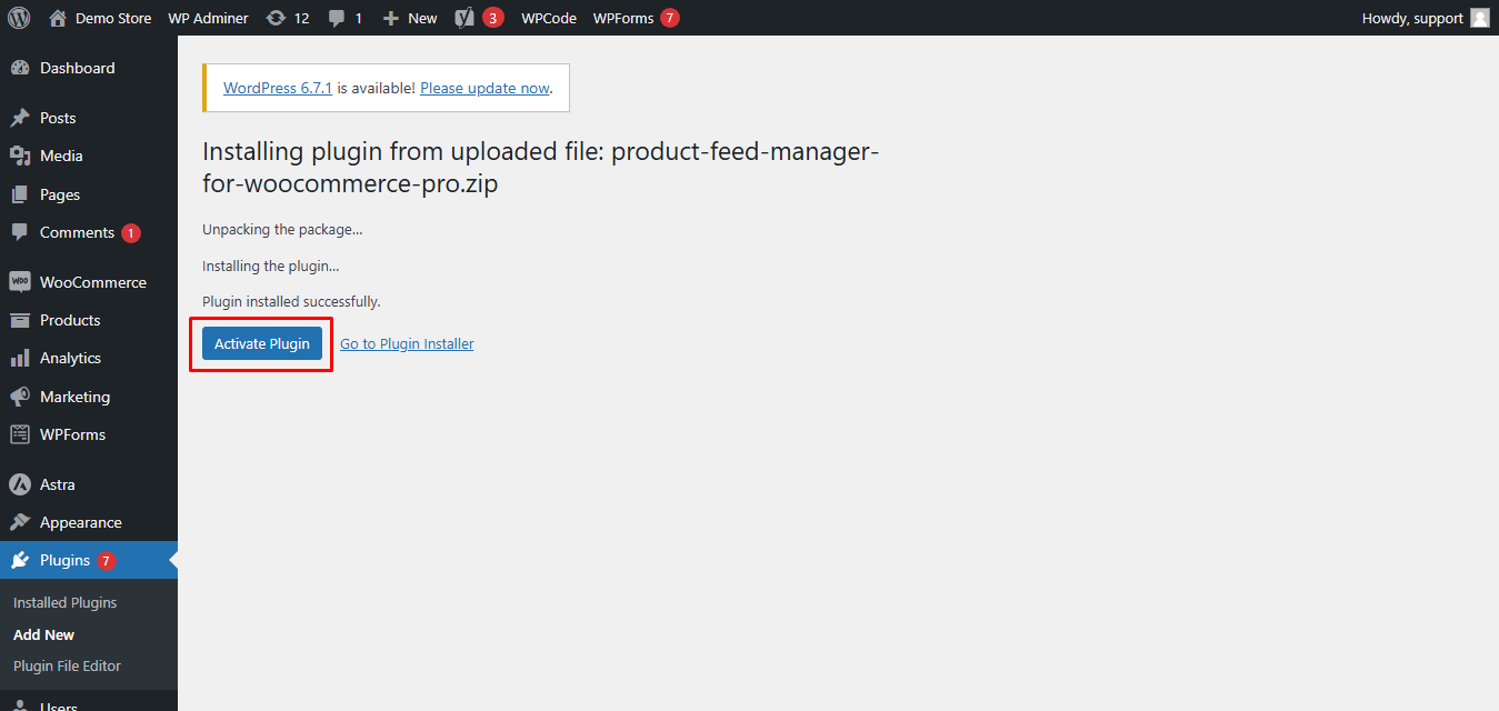 Install Conversios PFM Plugin