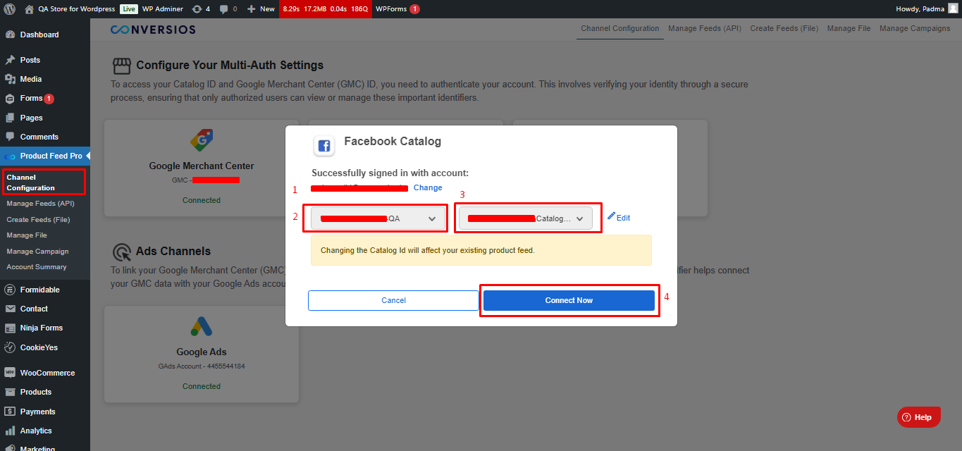 Sign In with Facebook Catalog