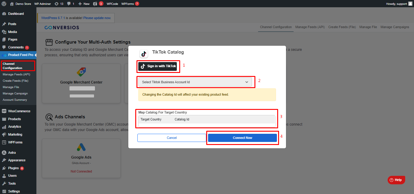 Sign in with TikTok Catalog