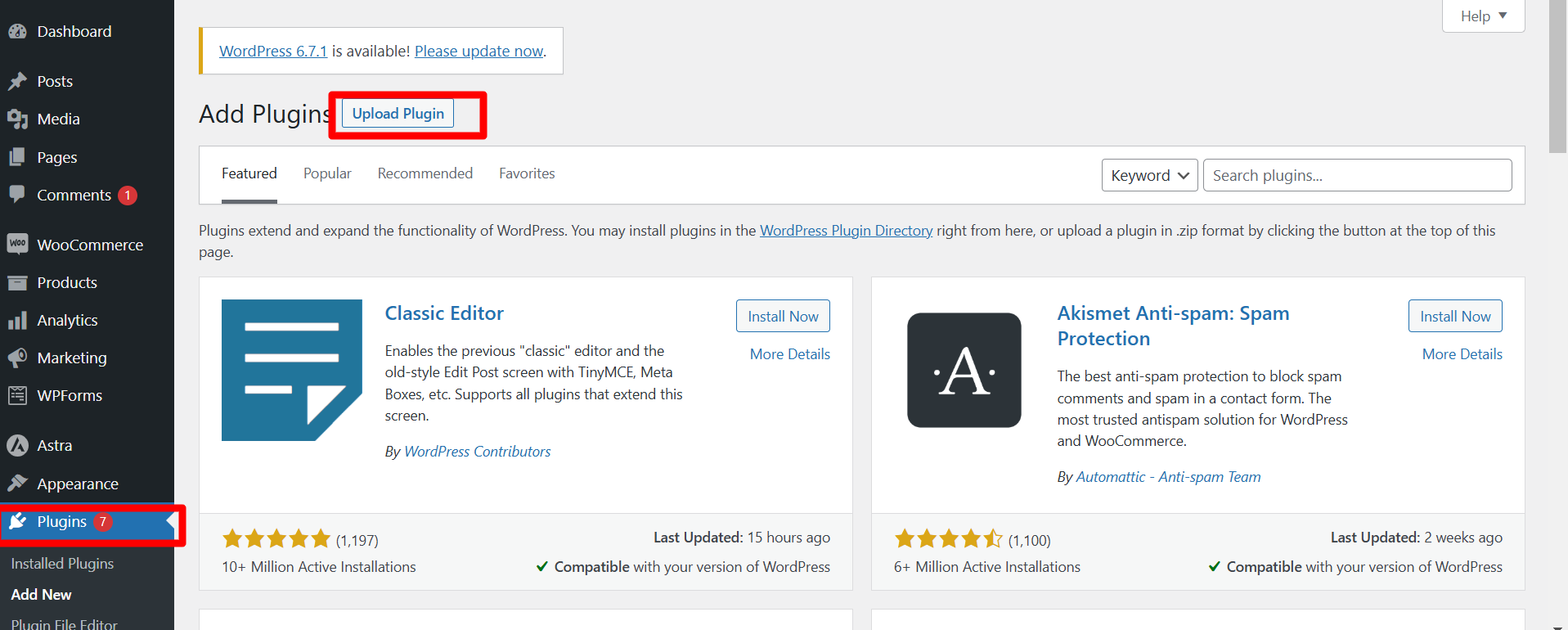 Upload Woocommerce Product Feed Plugin
