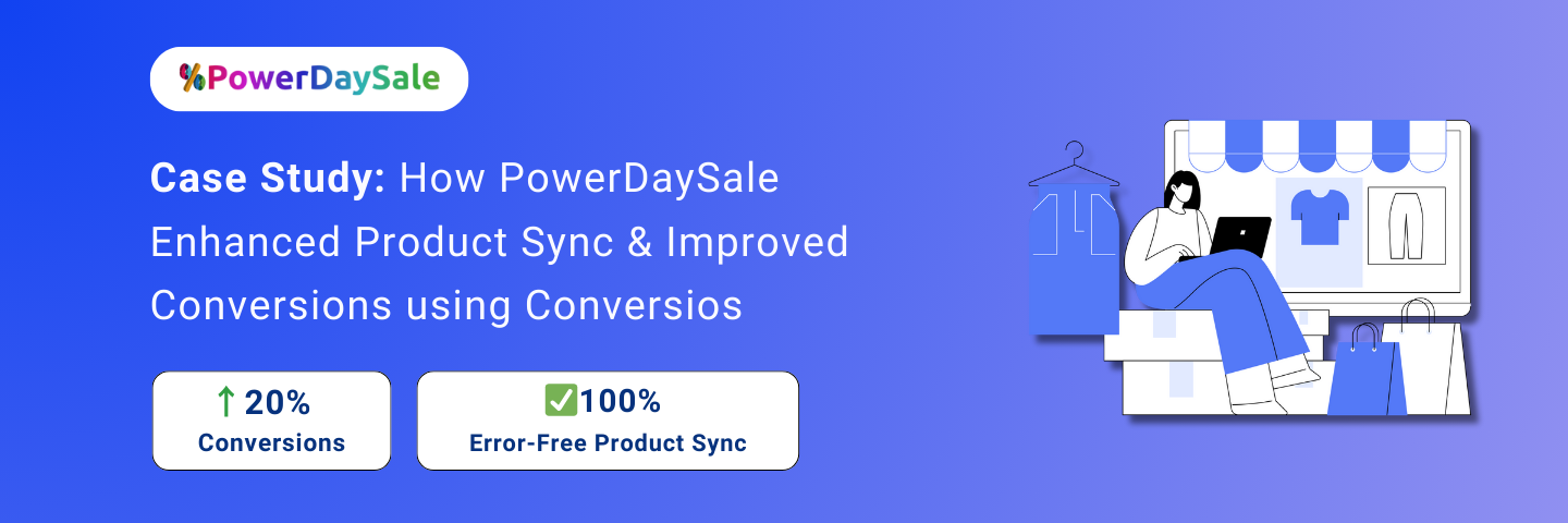 How Power Day Sale Enhanced Product Sync and Improved Conversions using Conversios