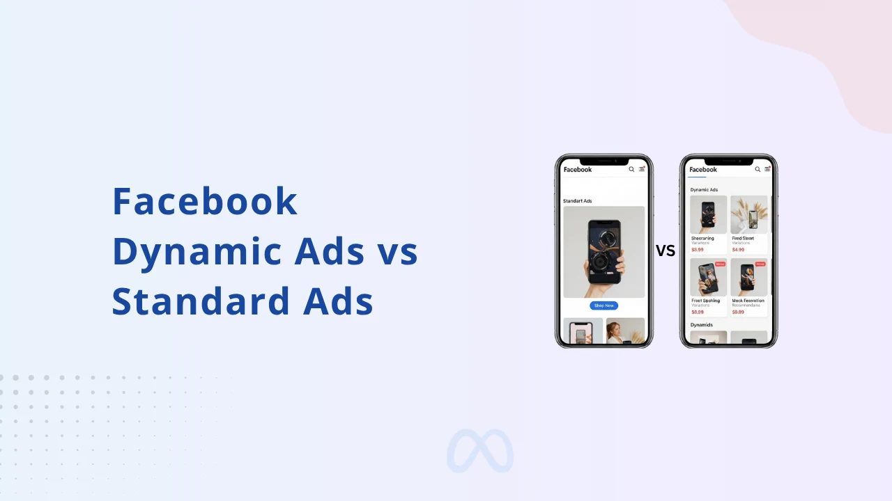 Anuncios dinámicos de Facebook vs. anuncios estándar