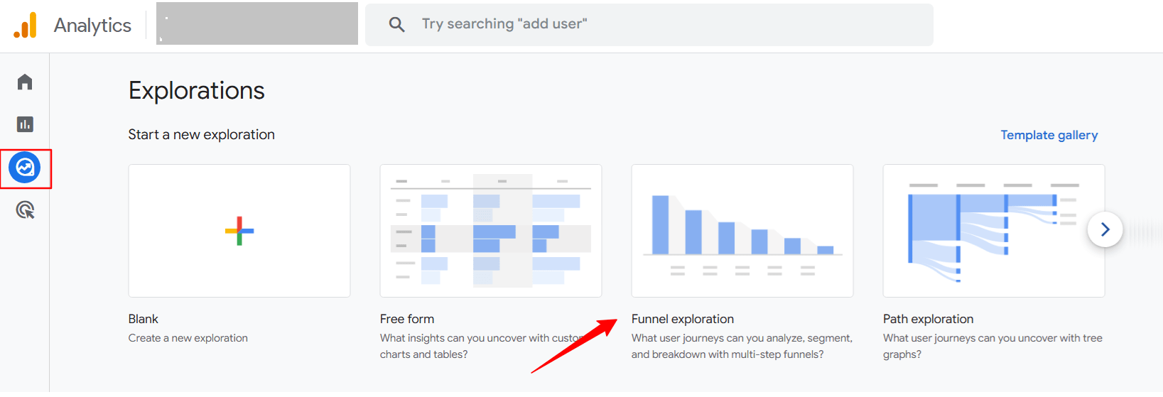 Funnel Exploration Report in GA4