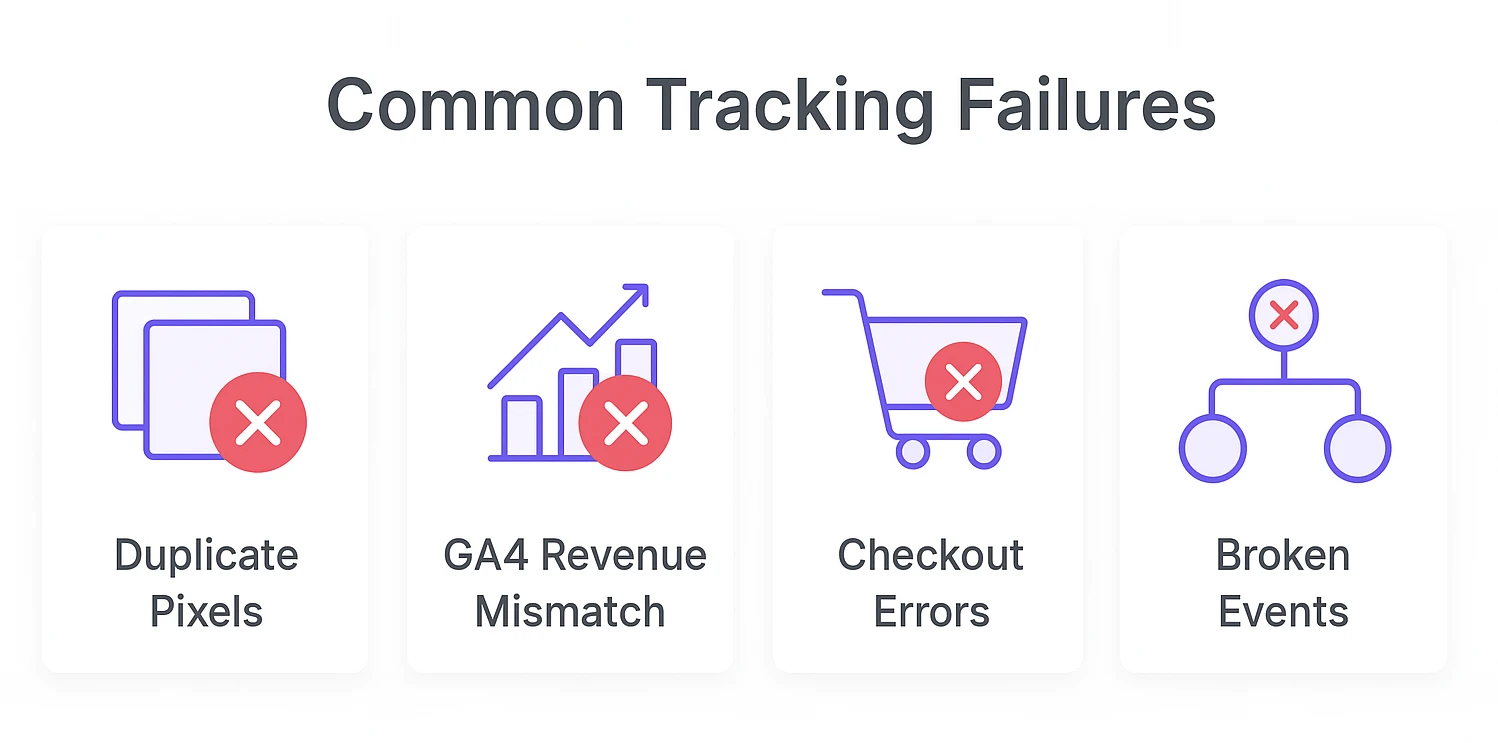 common tracking failures