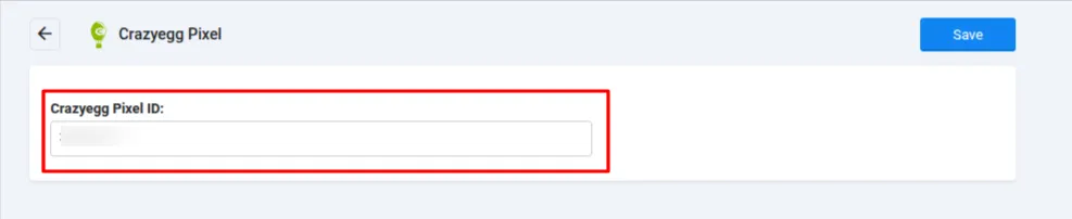 Crazyegg Pixel ID Setup